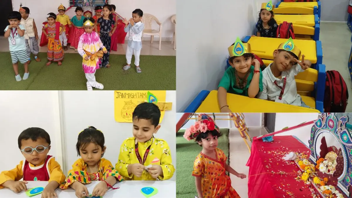 Schools in Lohegaon Teaches Kids about Krishna’s Birth on Janmashtami